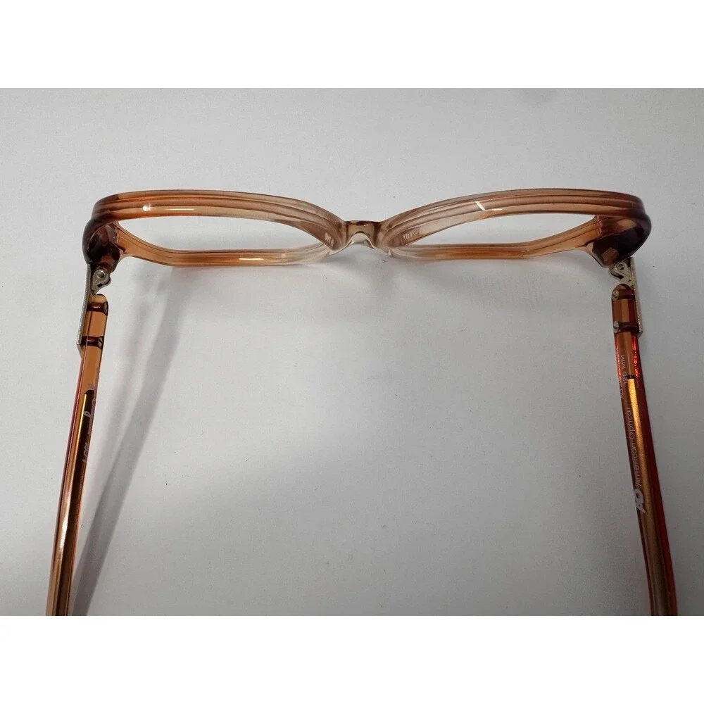 Vintage American Optical AO207 Eyeglass Frames Only 50-17-130 Amber USA